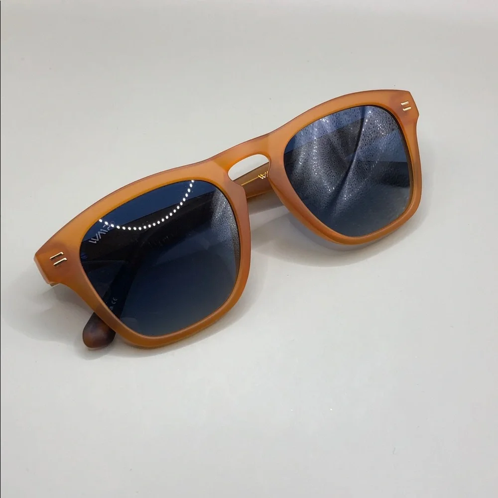 WMP Wear me Pro Dash Sunset Orange Square Polarized Sunglasses 51-22-148 UNISEX